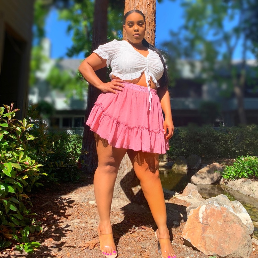 Ruffled mini skirt